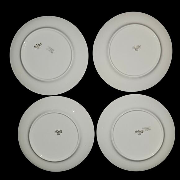 Cleveland China 7" Plates Set of 4 G.H.B. Co 18K Gold Greek Key Pattern USA - Picture 6 of 6